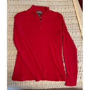 L.R.L. Ralph Lauren Long Sleeve Zip-Up WOMEN'S SIZE L RED AZTEC SOUTHWEST DESIGN